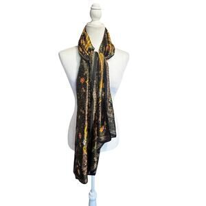 Jinayin Silk-Feeling Paisley Floral Scarf – 70” x 31” – New With Tags